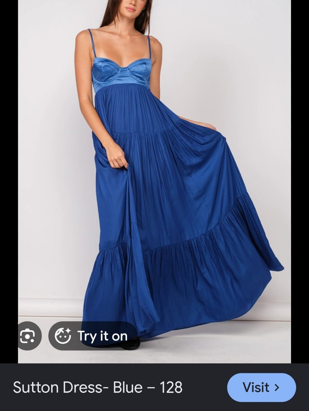 Gorgeous Royal Blue Tiered Dress Sz Medium